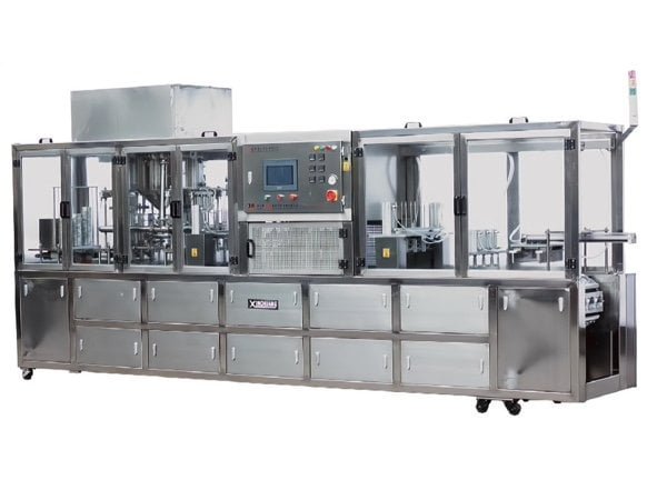 Cup filling and sealing machine